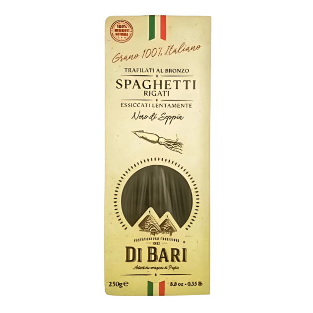 Macarrão Spaghetti Rigati tinta de seppia Di Bari 250g - Image 2